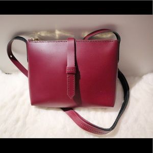 J. Crew Parker Crossbody Leather Bag_Red